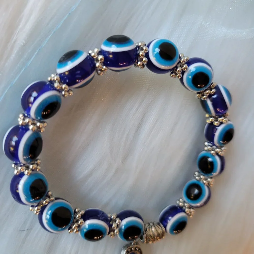 Evil Eye Hamsa Hand Beaded Bracelet